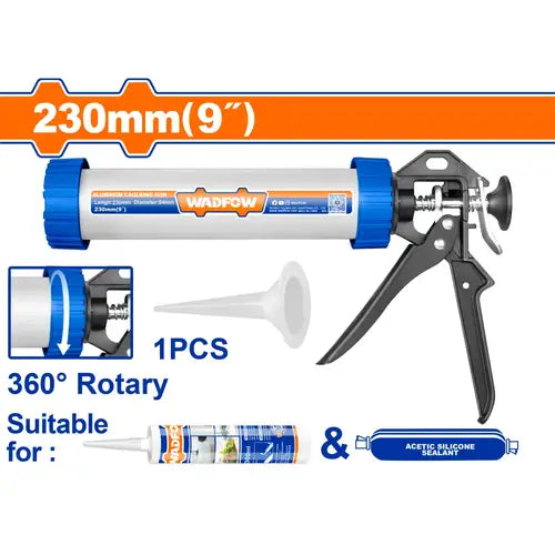 Pistolet à Silicone Aluminium 9"