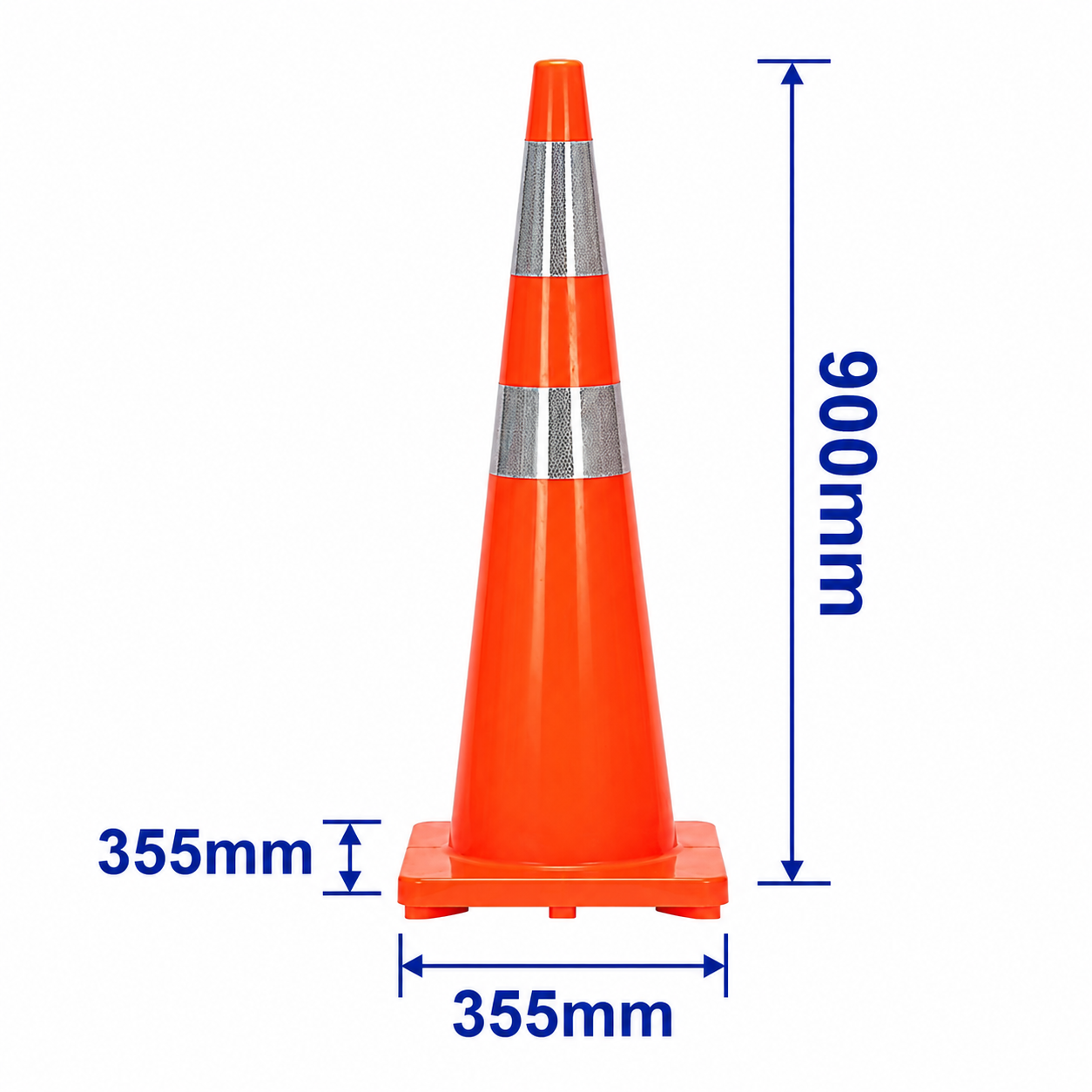 Cône de Signalisation PVC 90 cm WADFOW – Boncoin Tools Maroc