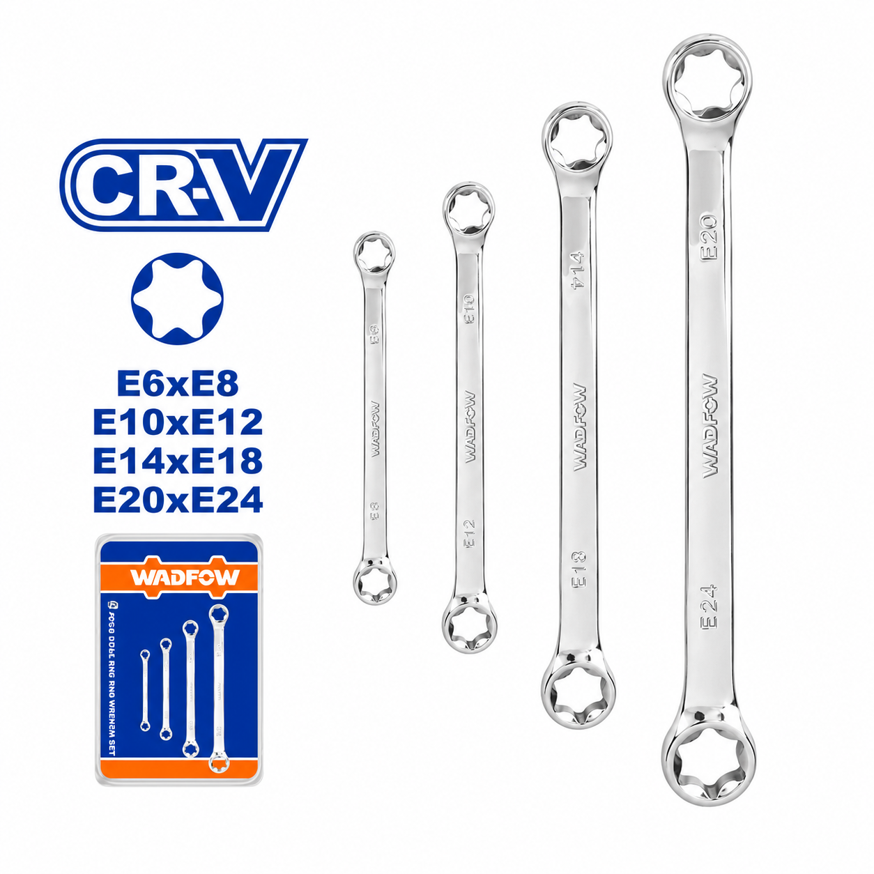 Jeu de 4 clés à douille Torx WADFOW – Boncoin Tools Maroc