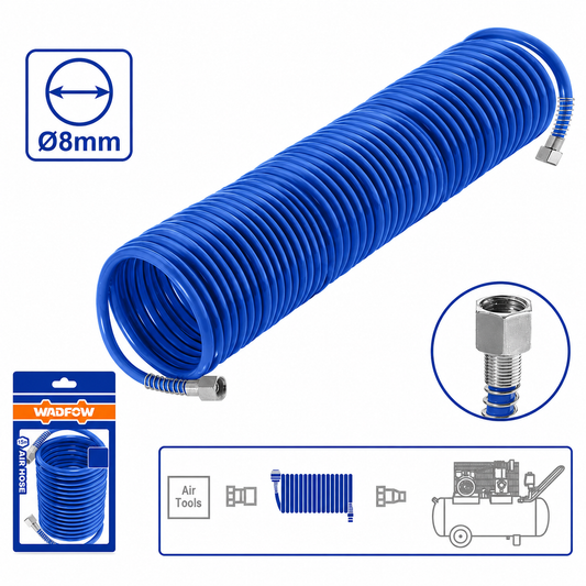 Tuyau Pneumatique 15 m pour Compresseur d’Air WADFOW – Boncoin Tools Maroc