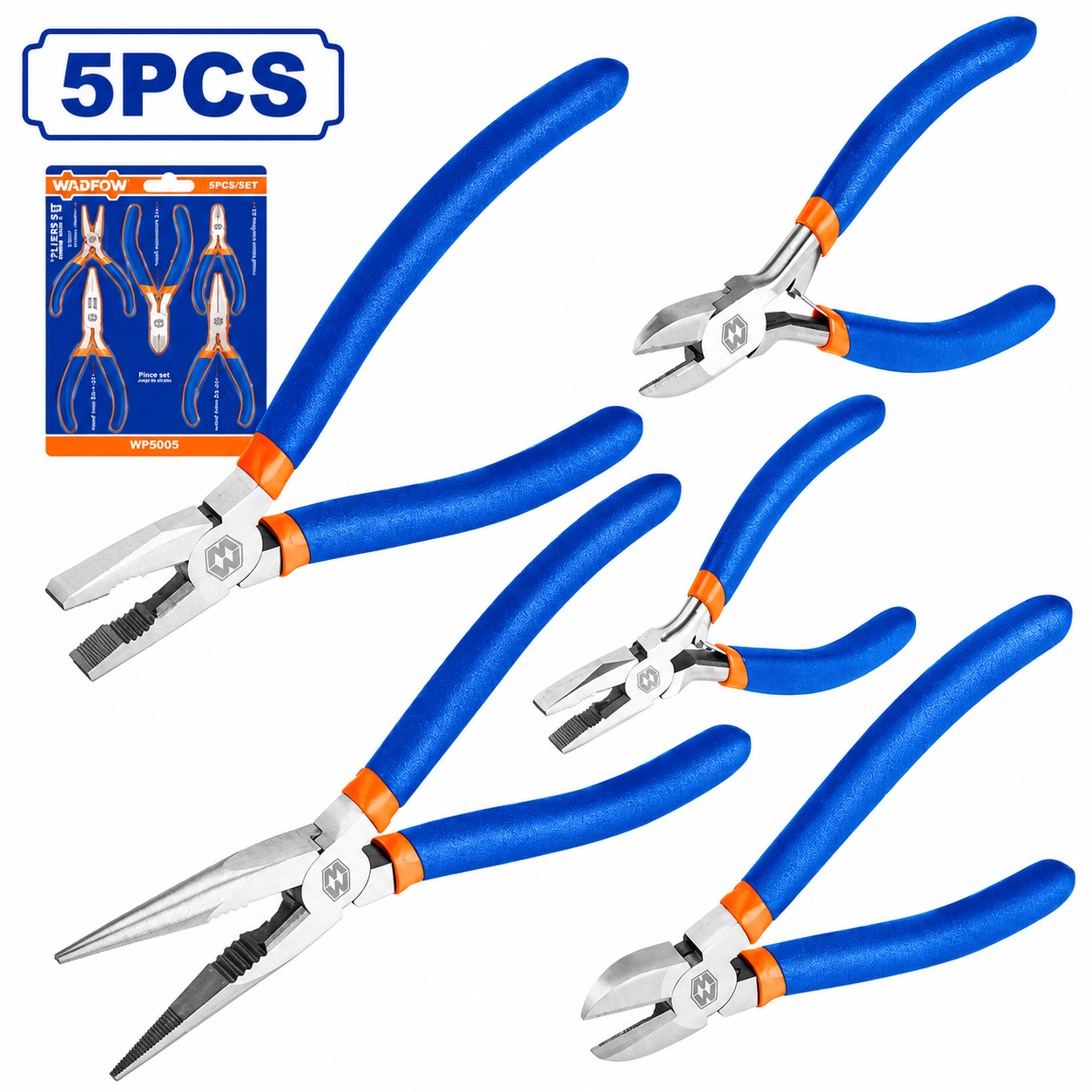 Ensemble de 5 pinces WADFOW – Boncoin Tools Maroc