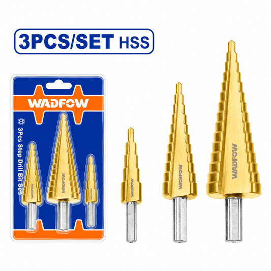 Jeu de 3 Forets Étagés HSS WADFOW – Boncoin Tools Maroc