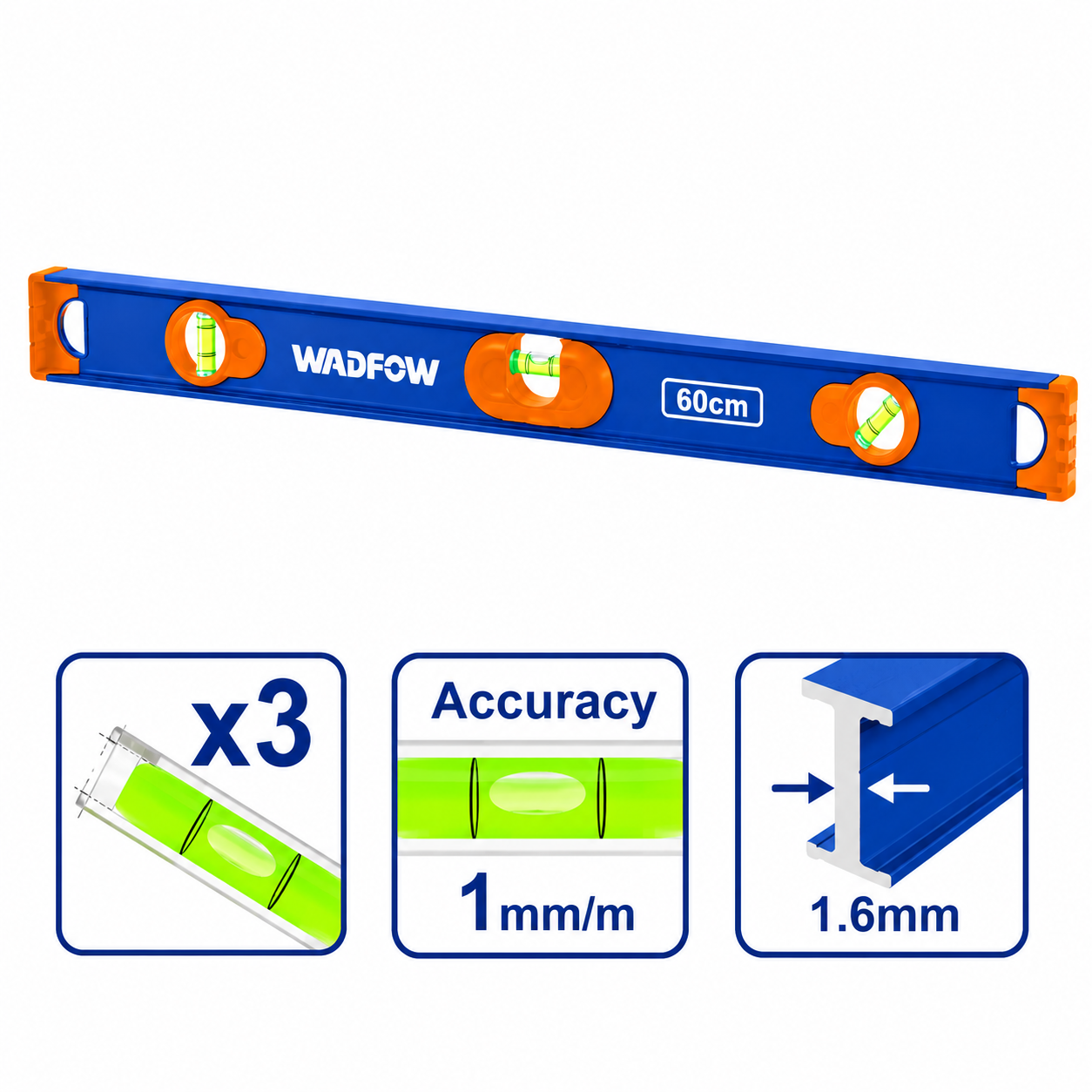 Niveau à Bulle Professionnel 60 cm WADFOW – Boncoin Tools Maroc