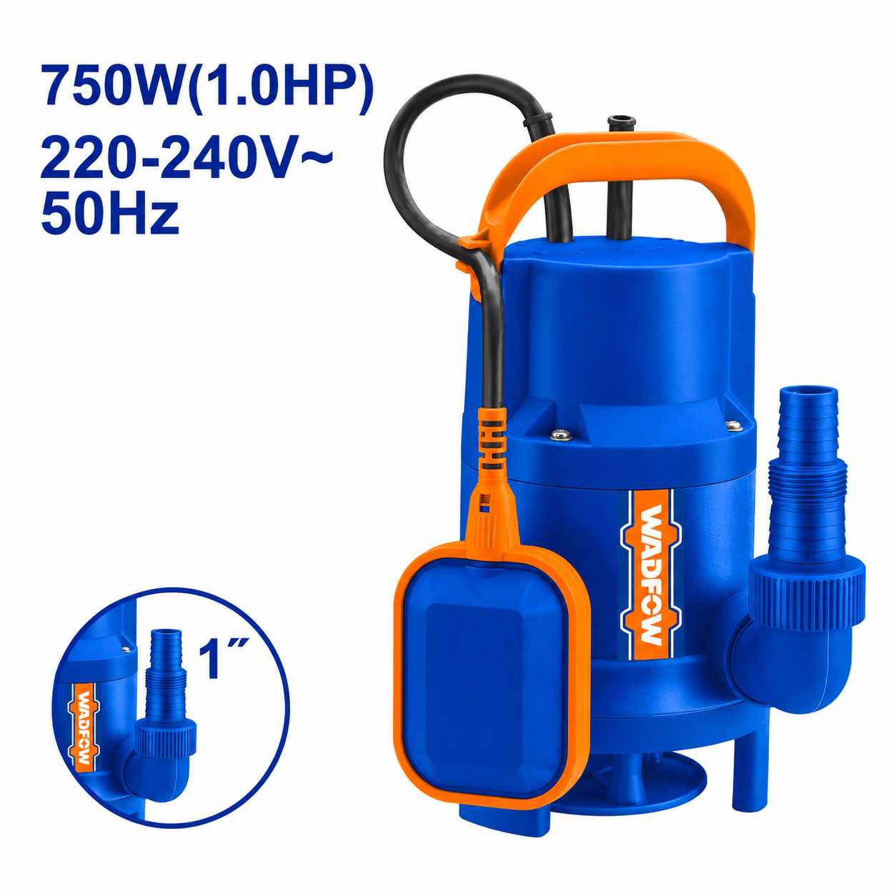 Pompe Submersible pour Eaux Usées 750W (1 HP) WADFOW – Boncoin Tools Maroc