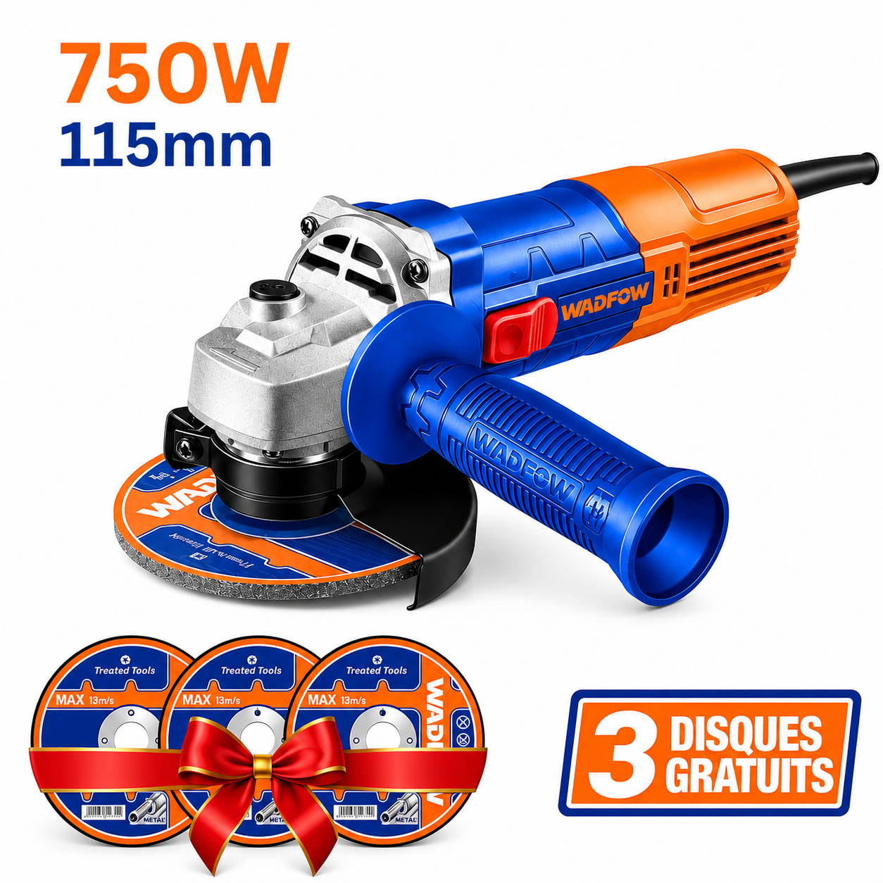 Meuleuse 750W - 115mm + CADEAU WADFOW – Boncoin Tools Maroc