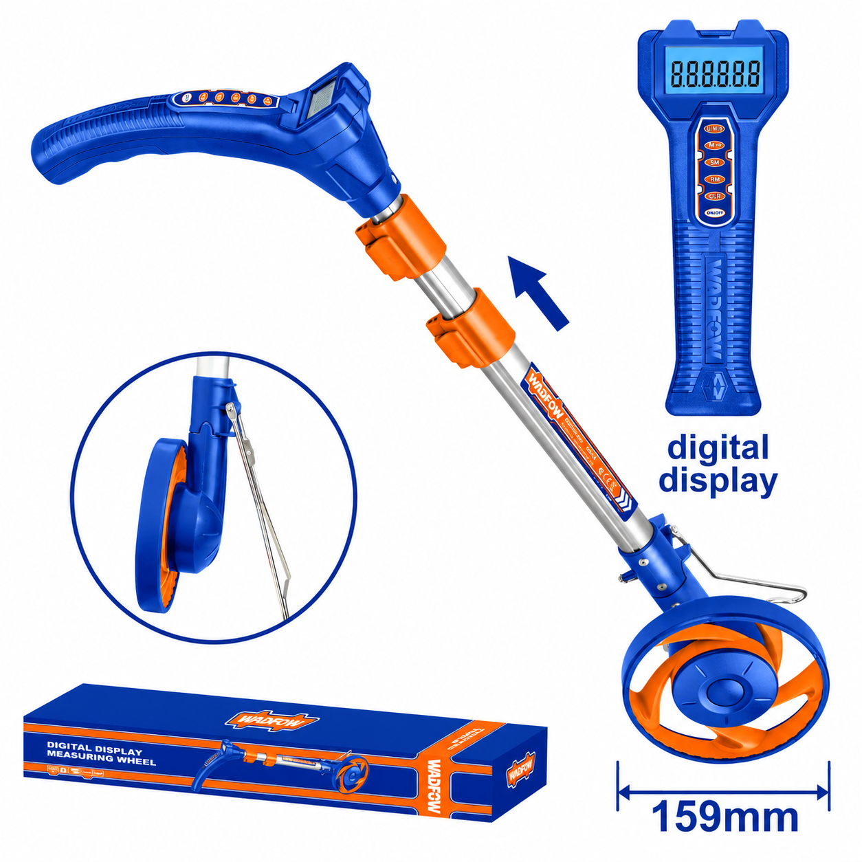 Roue de mesure à poignée télescopique 159mm WADFOW – Boncoin Tools Maroc