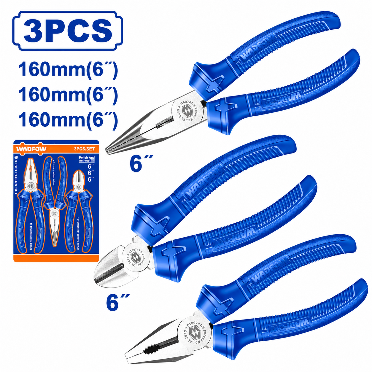 Ensemble de 3 pinces WADFOW – Boncoin Tools Maroc