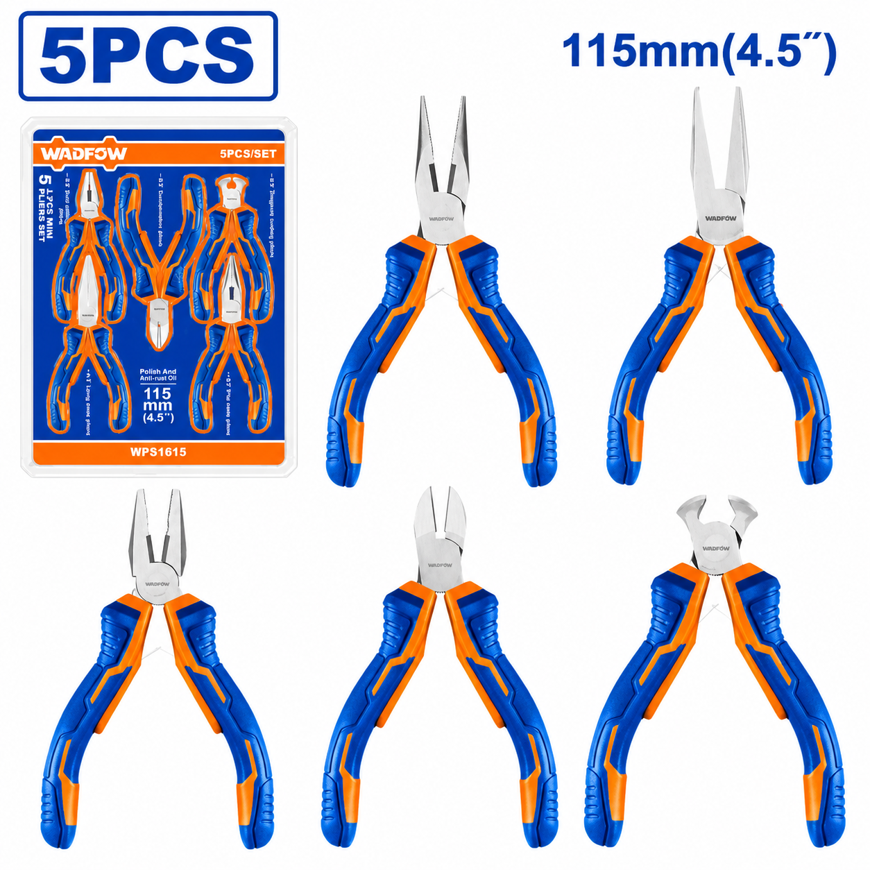 Ensemble de 5 mini pinces WADFOW – Boncoin Tools Maroc