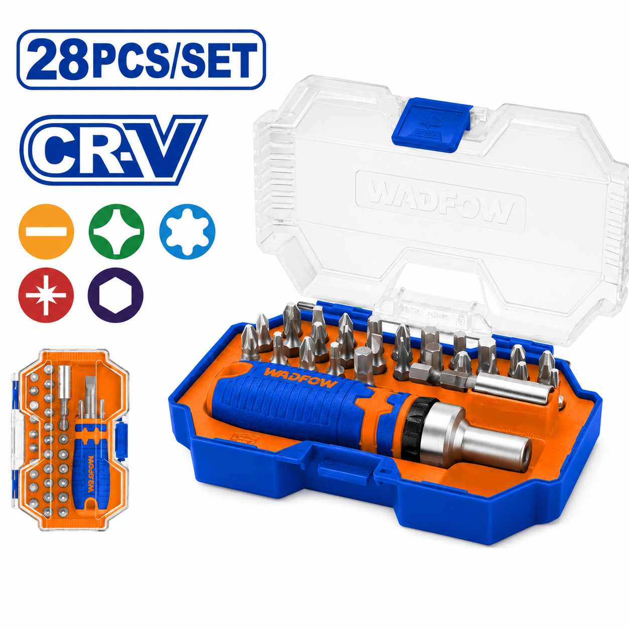 Ensemble de 28 embouts de tournevis WADFOW – Boncoin Tools Maroc
