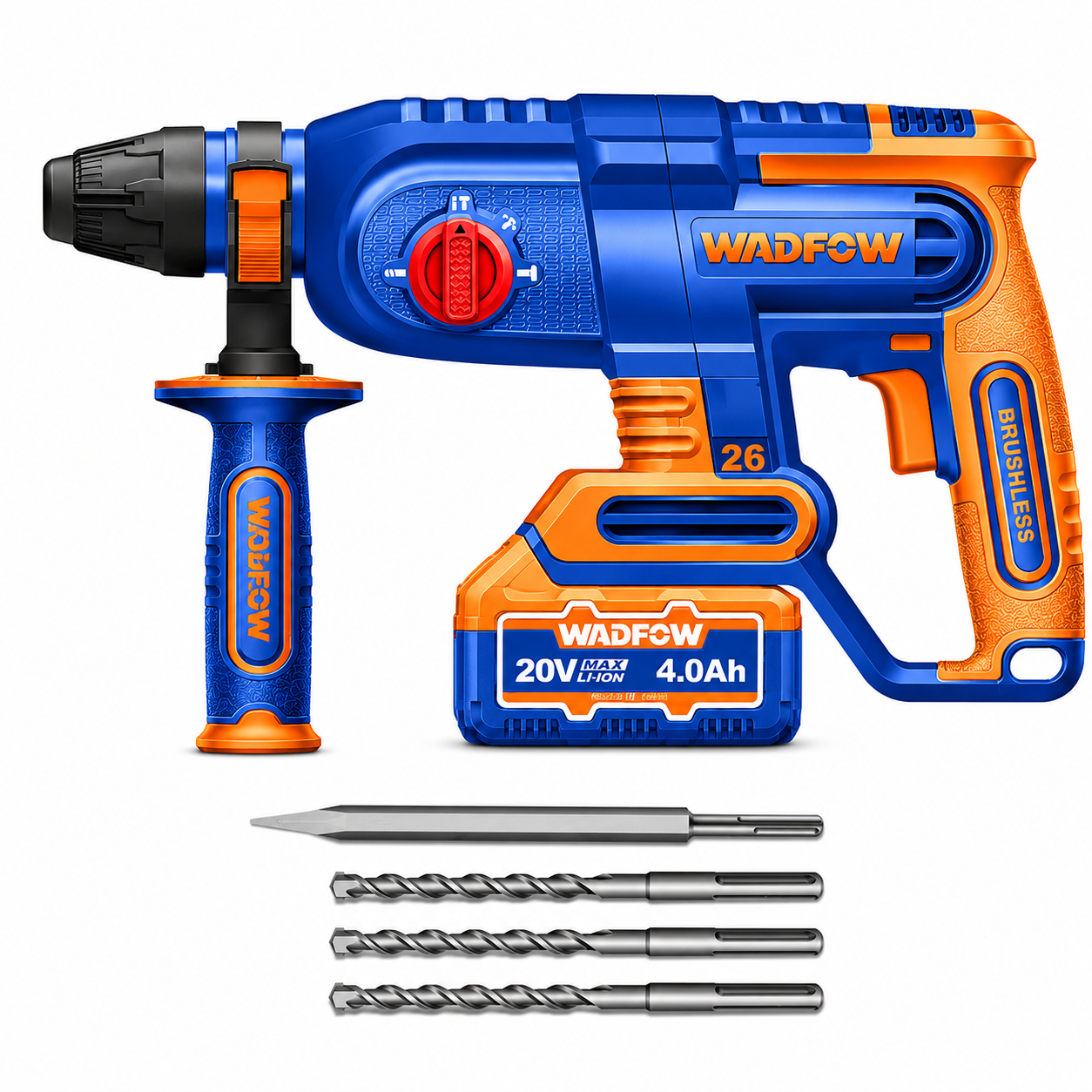 Marteau perforateur sans fil Wadfow 20V – Boncoin Tools Maroc