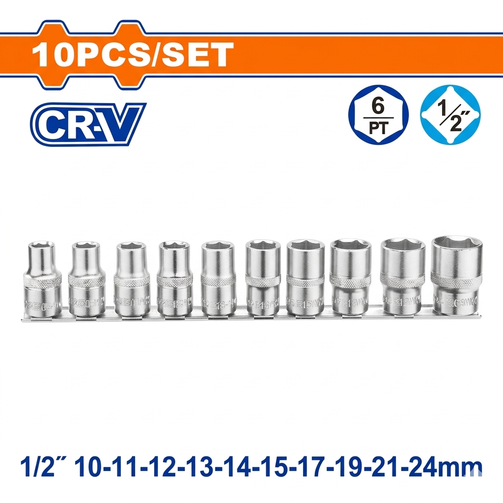 Jeu de 10 douilles 1/2" WADFOW – Boncoin Tools Maroc