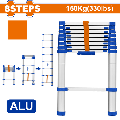 Échelle télescopique en aluminium 2.4m WADFOW – Boncoin Tools Maroc