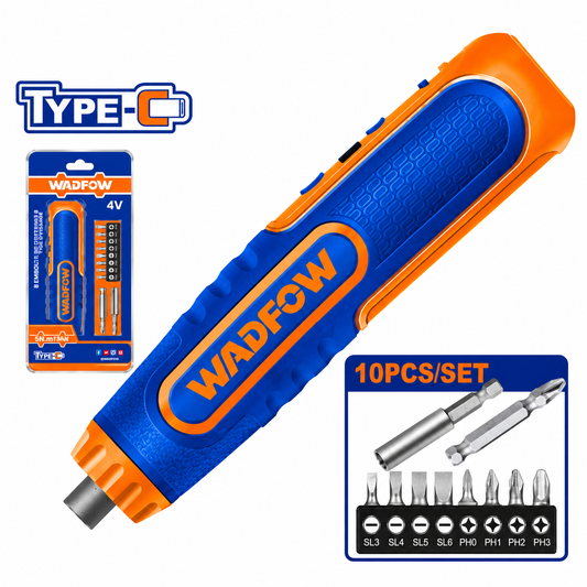 Tournevis Électrique Sans Fil 4V WADFOW – Kit Complet avec 10 Embouts – Boncoin Tools Maroc