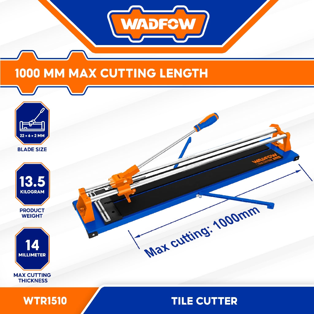 1000mm x 14mm Manual Tile Cutter